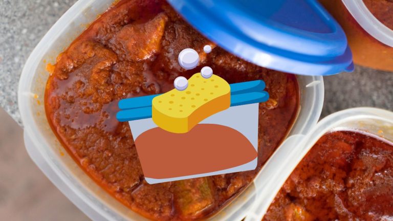 Enlever les taches de sauce tomate dans un plat de plastique