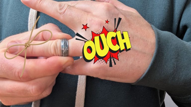 Le truc de la ficelle pour enlever une bague coincée au doigt facilement