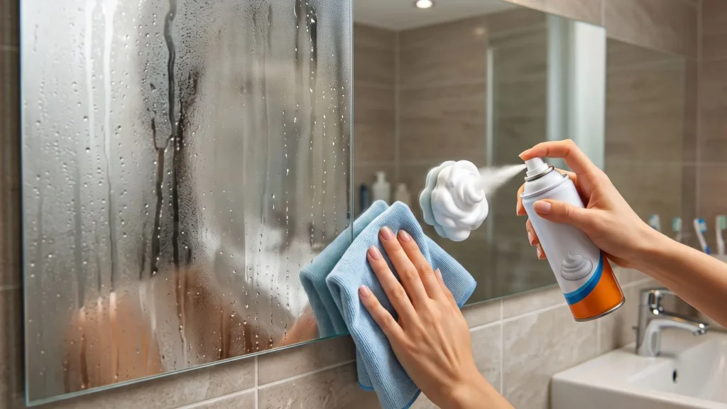 Comment empêcher la buée sur le miroir avec de la mousse à raser ?