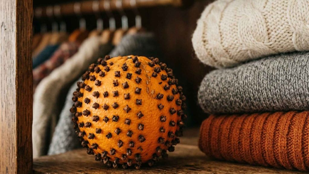 Éloigner les mites des vêtements avec des clous de girofle