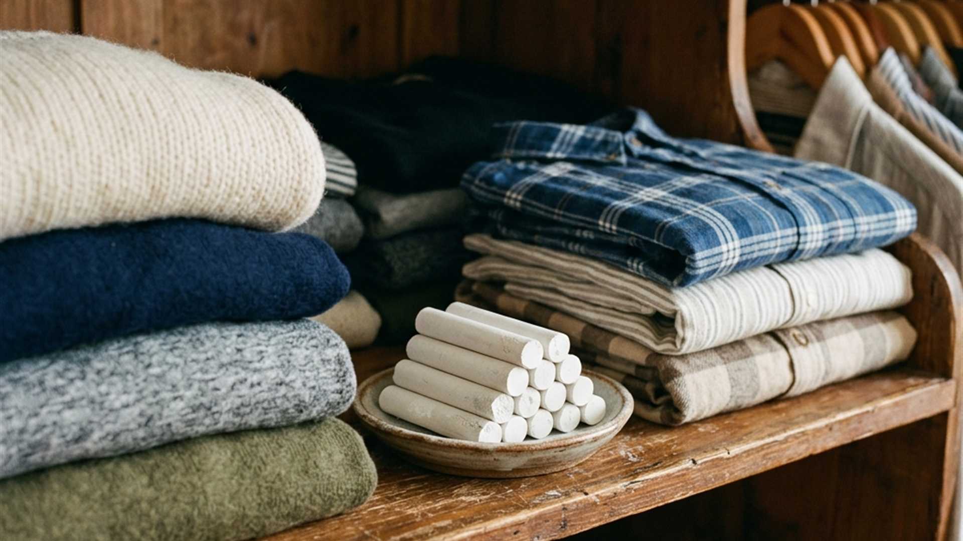 Absorber l'humidité dans les placards avec de la craie