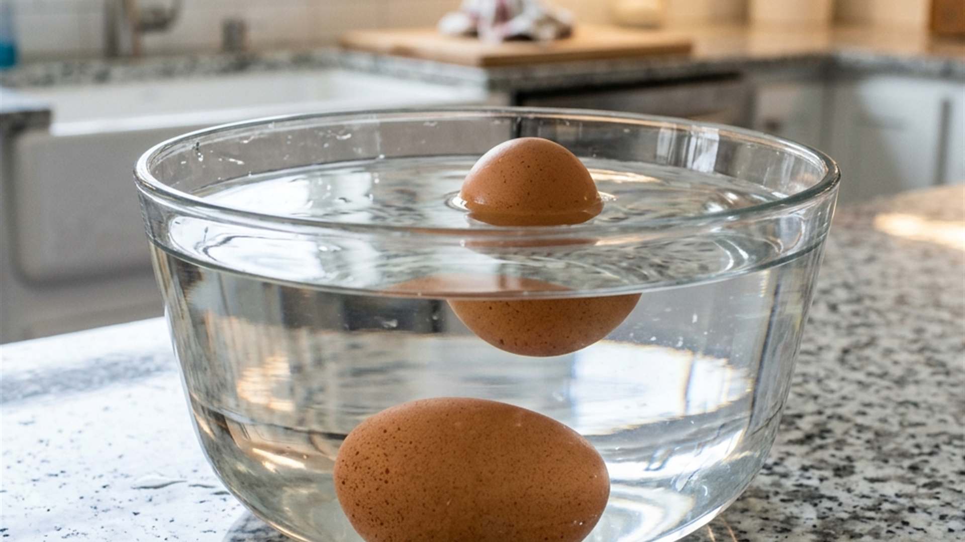 Le truc pour vérifier la fraîcheur des œufs avec un bol d’eau