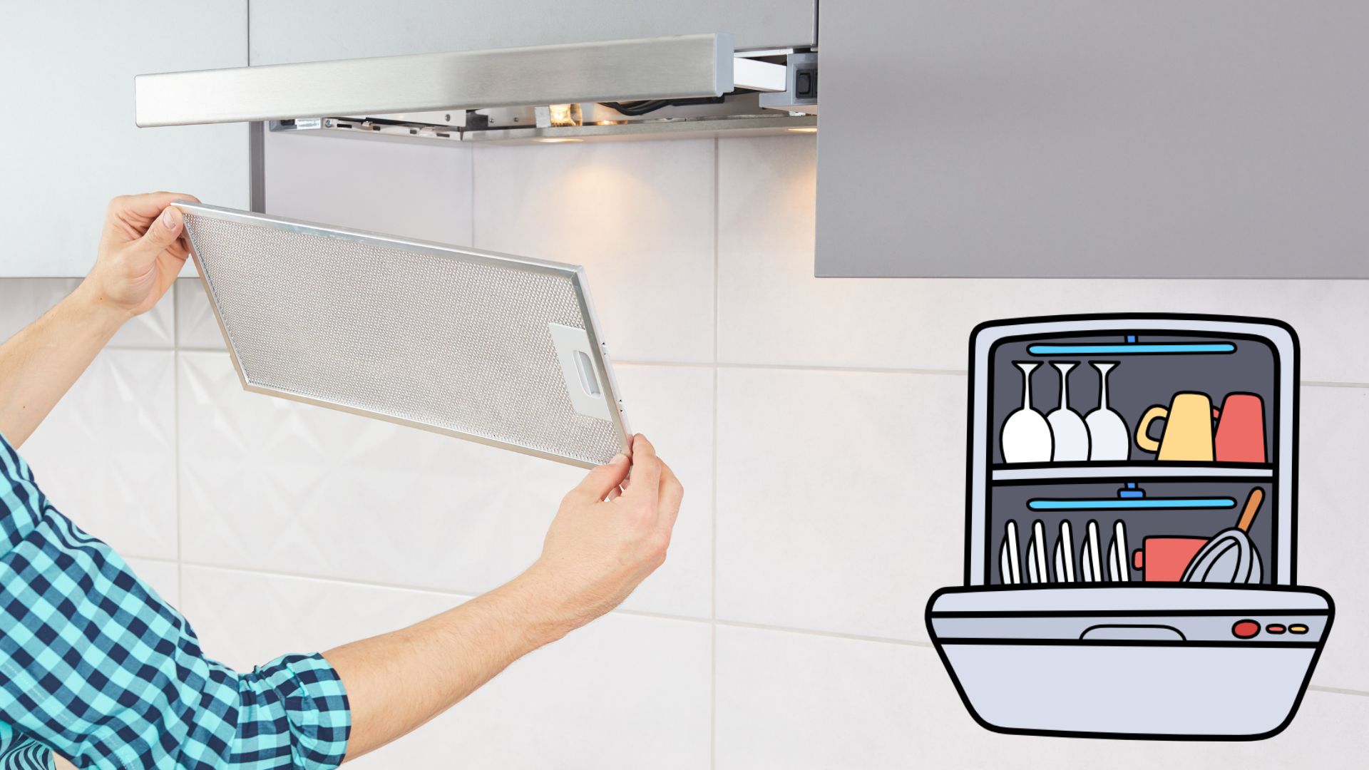 Le truc du lave-vaisselle pour nettoyer et dégraisser les filtres de la hotte de cuisine