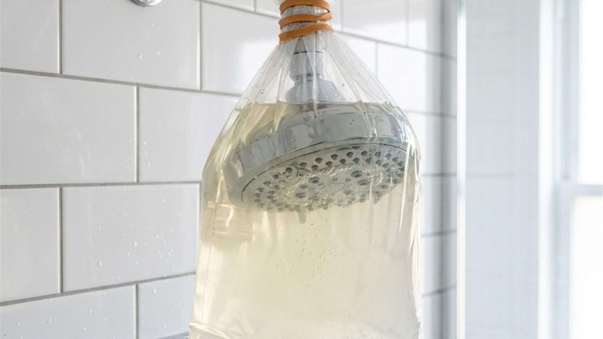 Détartrer le pommeau de douche sans effort avec du vinaigre blanc