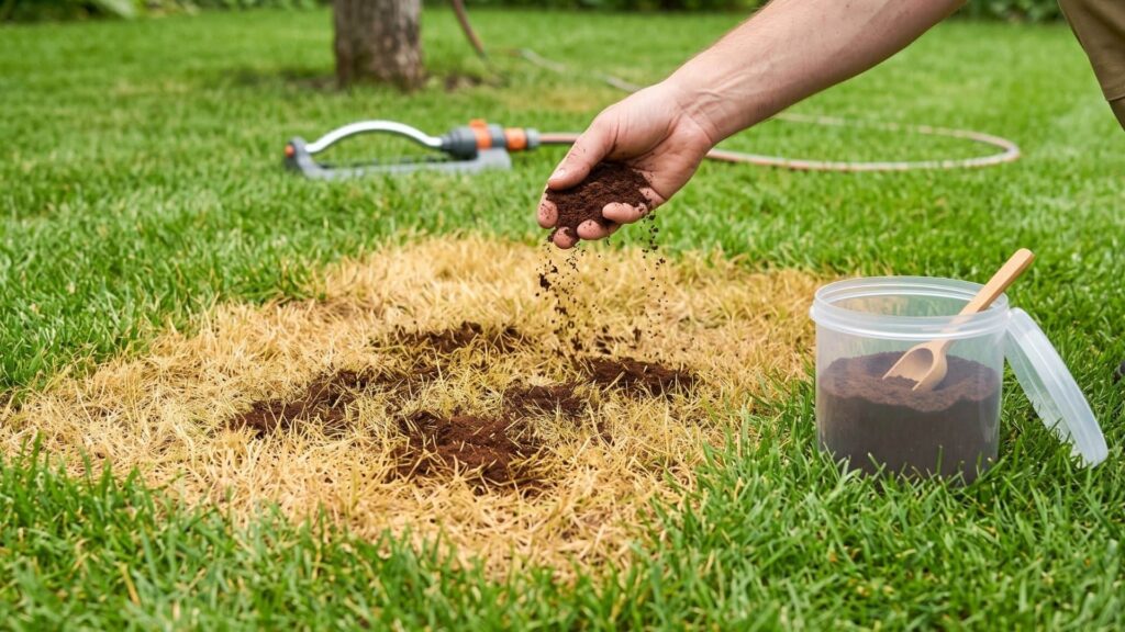 Le truc du marc de café comme engrais naturel pour raviver une pelouse jaunie
